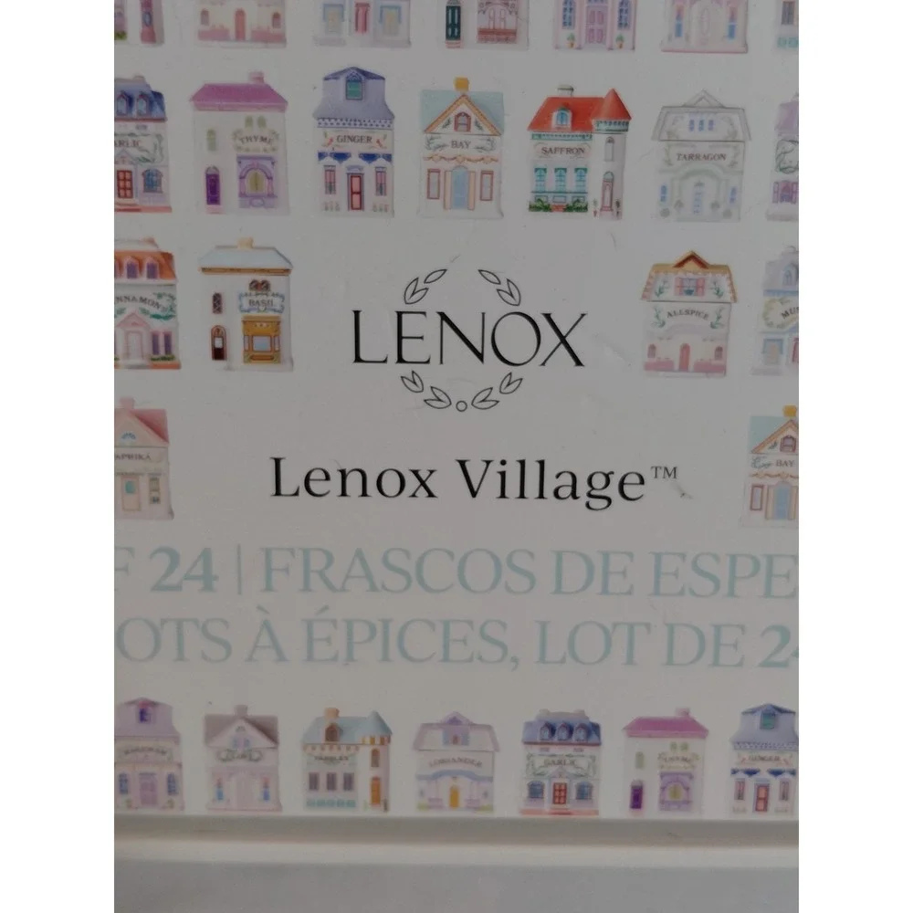RARE Lenox Spice Village 24 Pc Spice Jar Full Collection Complete 2nd Edition